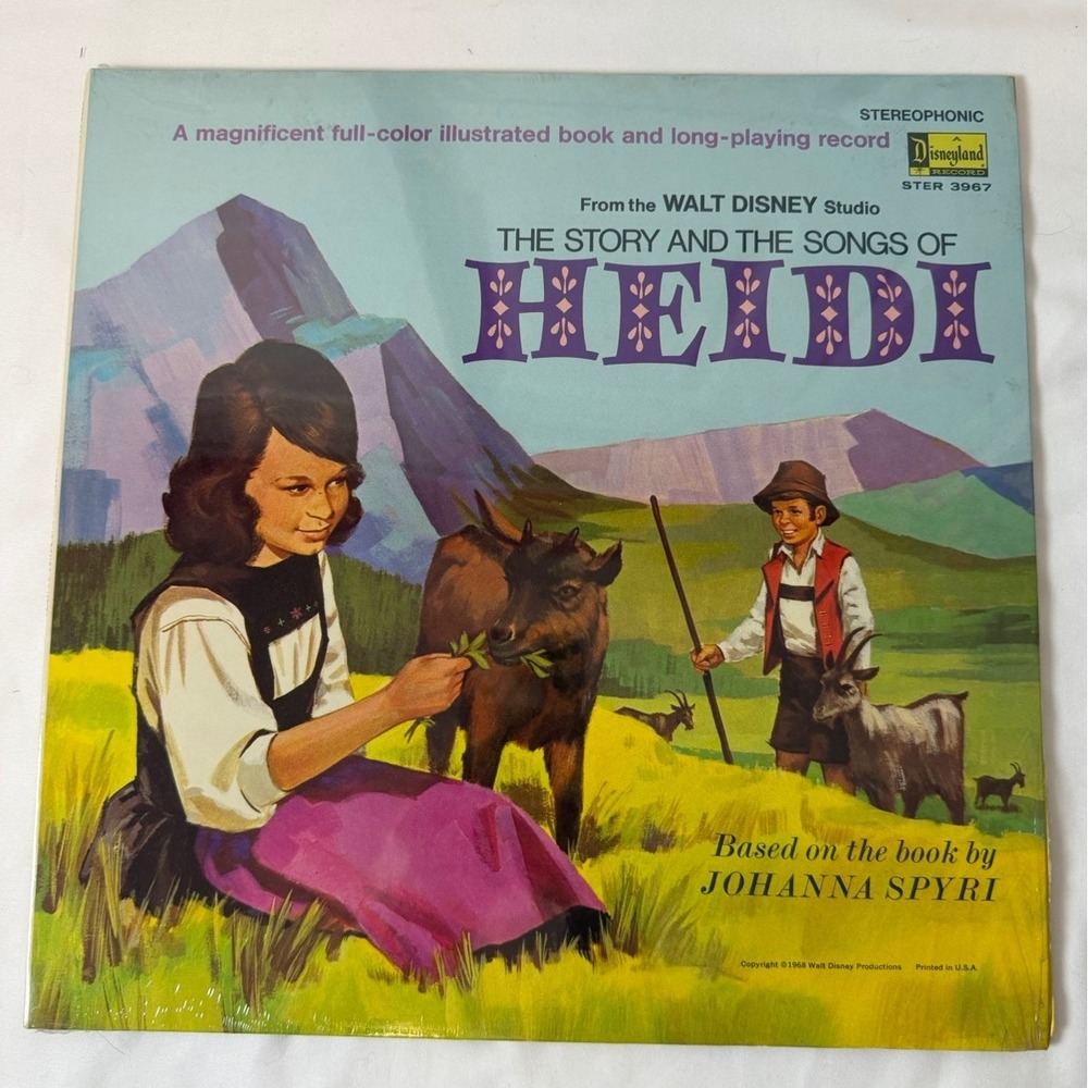 Walt Disney Studio the Story of Heidi Disneyland Vinyl Lp Record STER3967 Sealed